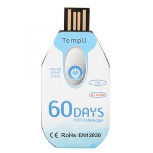 Registrador de datos de temperatura y humedad de 60 días Informe PDF de un solo uso Puerto USB Registrador de temperatura y humedad de 10000 puntos - Product Image 2