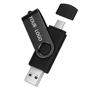 定制标志旋转USB 2.0记忆棒8GB容量USB闪存驱动器，带C型接口时尚钥匙商务风格磁盘 - Product Image 1
