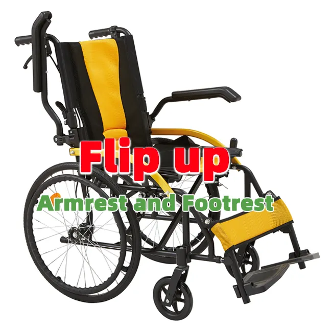 Sedia a rotelle per arrampicata su scale leggera portatile di vendita calda sedia a rotelle manuale pieghevole leggera in alluminio per disabili