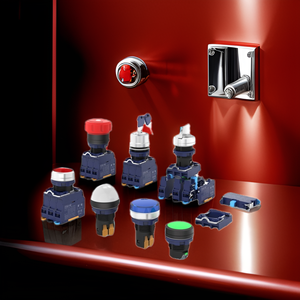 IP65 kırmızı düğme ışık kendinden kilitlemeli mandallama 2/3 pozisyon 25A Max akım CE/CCC/ROHS sertifikalı - Product Image 2