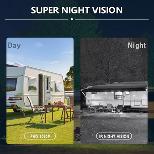 Wired 360-Degree View Back up Camera IP69 Waterproof Night Vision <strong>System</strong> + 7&quot; Split Screen Quad Monitor for RV Truck Bus Trailer - Product Image 3