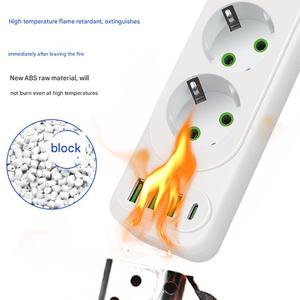 Enchufe de interruptor estándar europeo USB 3,0 + Tipo-c Enchufe de 1 orificio Tablero de cableado de alimentación del hogar - Product Image 4