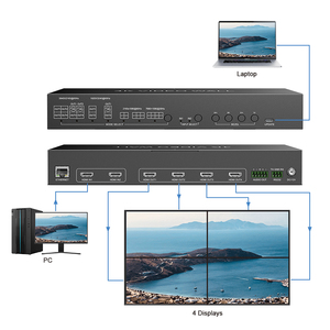 Controlador de pared de video de fábrica 2x2 4K entrada HDMI salida autoadaptable L/R salida de audio IP/RS232 Control controlador de pared de video - Product Image 3
