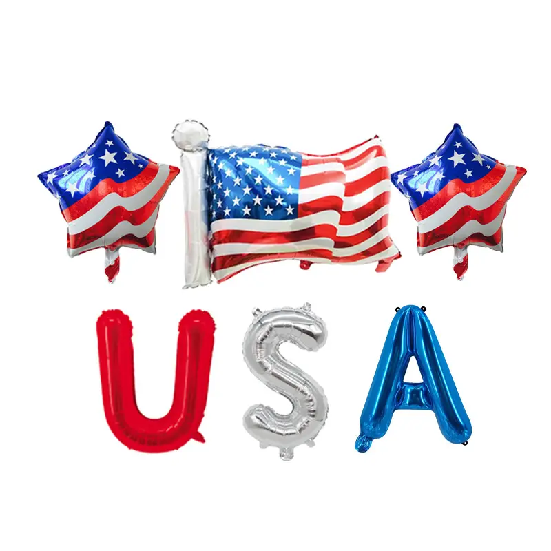 Día DE LA Independencia celebrar festivo foilballoon globo decoración 18 pulgadas bandera americana pentagrama globo decoración de vacaciones