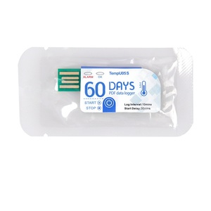 60 Days Single Use Disposable PDF Export USB <strong>Temperature</strong> <strong>Data</strong> <strong>Logger</strong> Recorder for Fruit Vegetable Pharmacy Cold Chain - Product Image 1