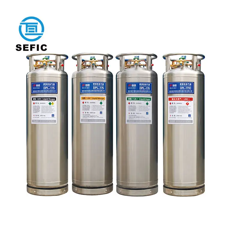 Cryogenic Stainless Steel 80L-500L Liquid Oxygen/Nitrogen/Argon/CO2 Cylinder Dewar Tank