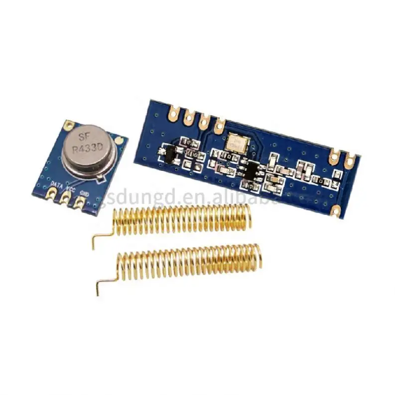 433MHz ASK RF Module kit RF Transmitter STX882+ RF Receiver SRX882 2PCS Helical Antenna for 433 Kit