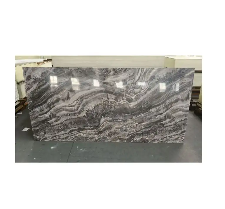 hot sales PET Marbled Bamboo charcoal fiber flat wall panel Wpc wood veneer wall panel PVC plastic sheet Foam Board