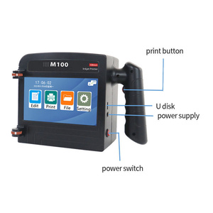 WAISU 100mm Código QR gran LOGO GS1 serie número máquina de impresión de texto impresora térmica de inyección de tinta de mano en botella de plástico de Metal - Product Image 2
