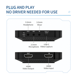 Unisheen HDMI XSplit AMCAP לחיות הזרמת שידור OBS Vmix Wirecast VLC 4KP60 HRD VRR וידאו לכידת תיבה - Product Image 2