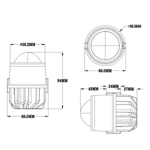 <strong>2025</strong> Newest 2 Inch Led Fog Lamp Projector Lens Fog Light LED Projector Set for Car - Product Image 3