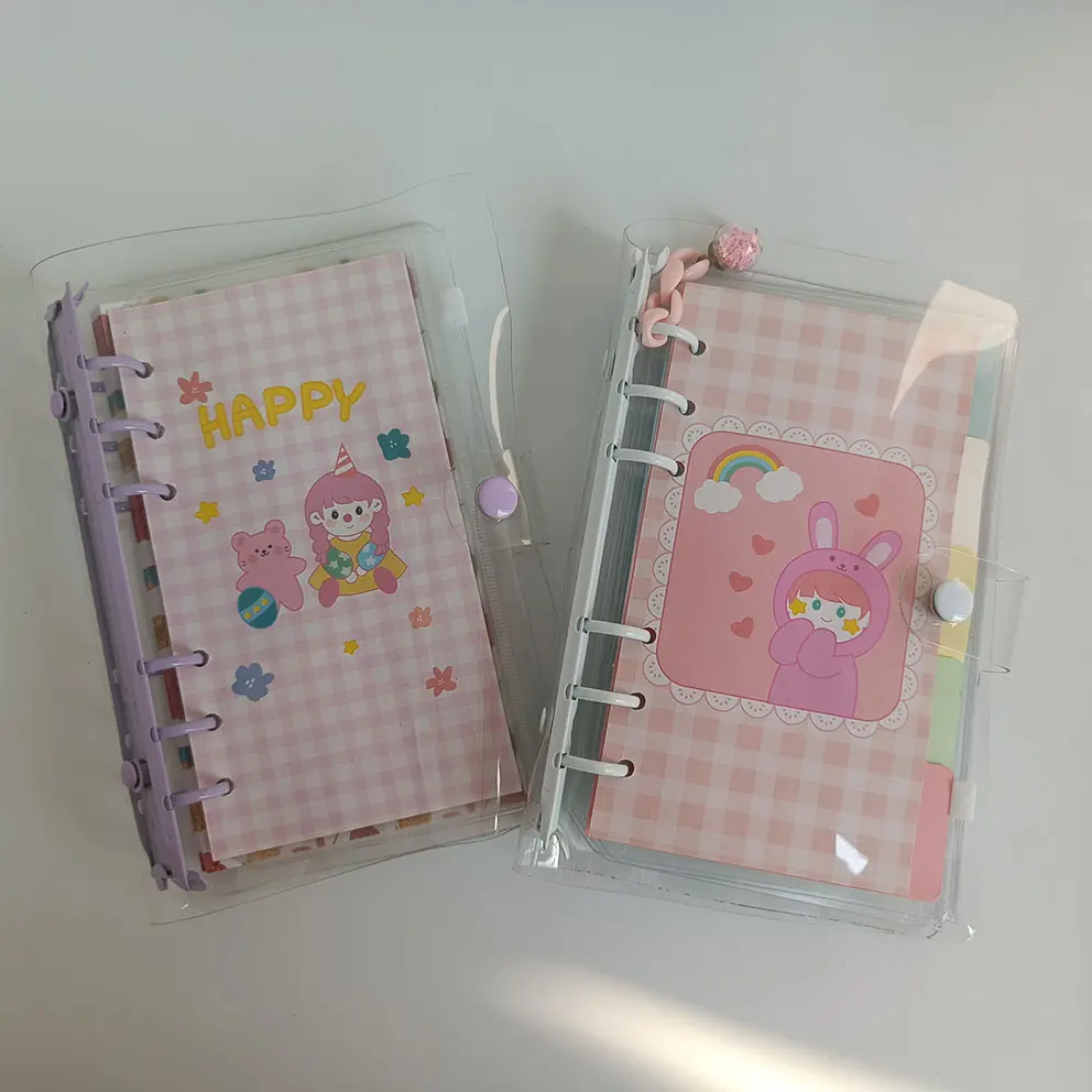 Carnet de notes en PVC Transparent A6, carnet de notes mignon et Portable, papeterie, classeur Transparent, Stock d'usine bon marché