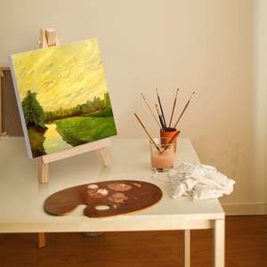 Xin Bowen 10*10cm <span class=keywords><strong>Mini</strong></span> kéo dài <span class=keywords><strong>Canvas</strong></span> Board Gỗ Sơn Giá vẽ cho nghệ sĩ Tripod Tabletop chủ đứng bông - Product Image 5