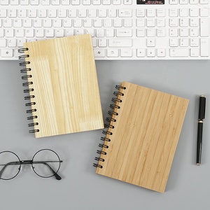 Cuaderno de madera A5 reciclado ecológico con cubierta de bambú personalizada y Carpeta de presentación diario personalizado - Product Image 2