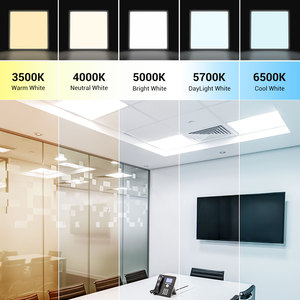 2x 2 LED düz Panel ışık 5 renk sıcaklığı seçilebilir 0-10V kısılabilir 100-277V LED Troffer ışıkları arka aydınlatmalı damla tavan ışıkları - Product Image 4