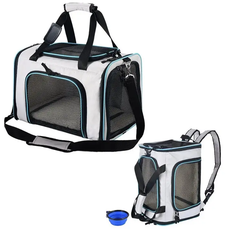 ZYZ PET compagnia aerea approvato di alta qualità piccola media trasportino per gatti portatile Oxford Puppy Pet zaino morbido trasportino da viaggio per animali domestici