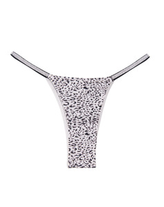 Leopardo Imprimir sem costura Sexy Thongs cintura baixa G-Strings do mulheres com Glitter padrão de malha low-rise Underwear