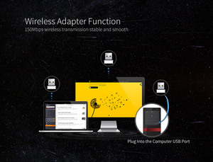 COMFAST CF-WU810N 802.11n迷你usb无线接收器，适用于电脑加密狗无线无线局域网网卡适配器 - Product Image 5
