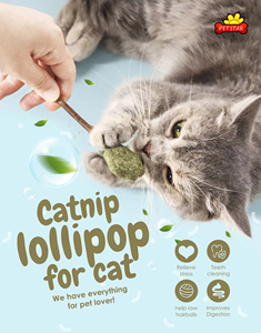 Fresh Cat Catnip Toys Forma Linda Mascota Mint Lollipop Catnip Ball Cat Toy - Product Image 2
