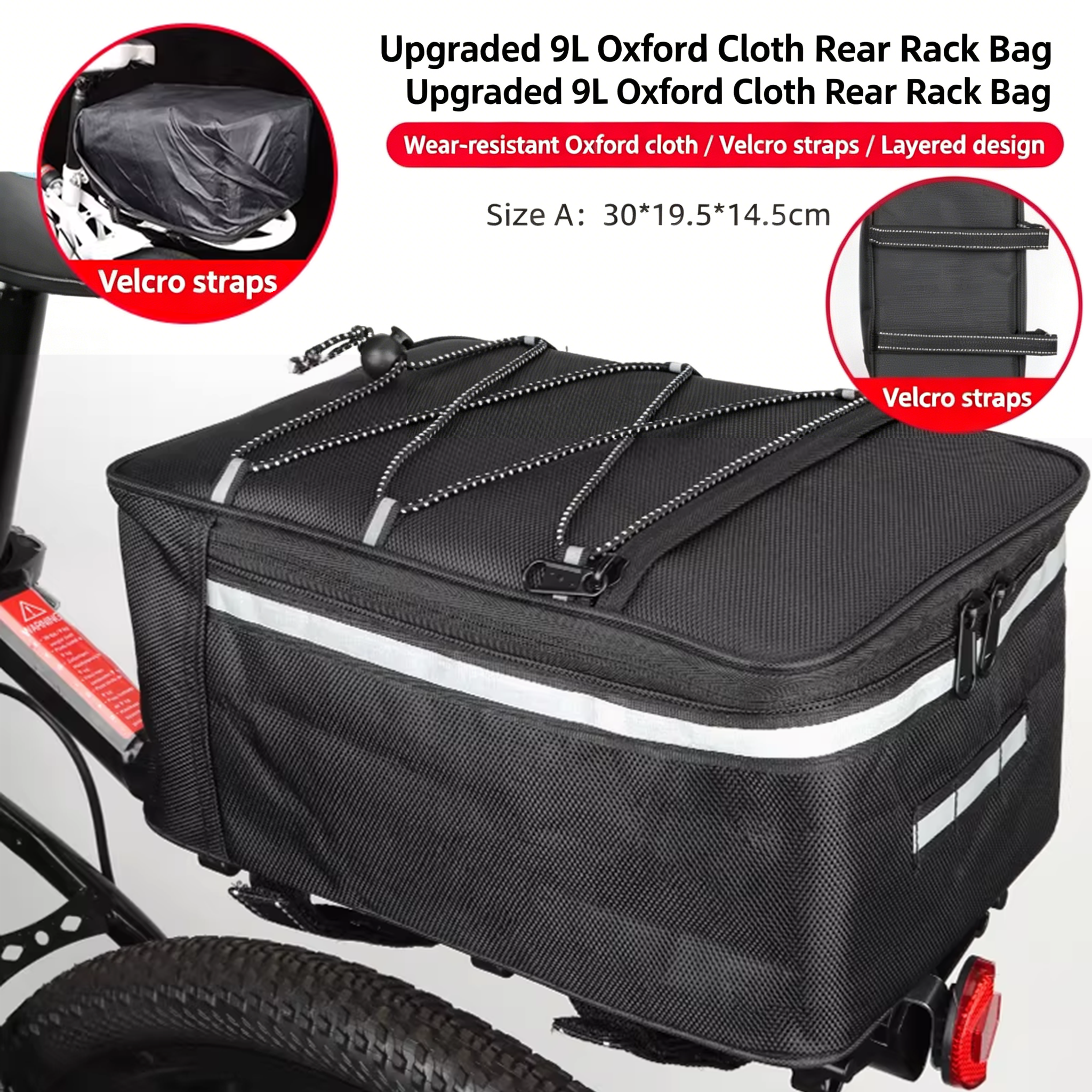 Sac arrière 9l amélioré modèle A - Noir