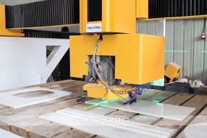 Maquinaria de piedra multifuncional TechPro, máquina de corte de sierra de puente de 5 ejes de granito de mármol CNC con cámara - Product Image 4