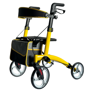 10 inç ön tekerlek hafif Rollator Walker yaşlı engelli kullanım alüminyum dayanıklı alışveriş sepeti ile koltuk - Product Image 1
