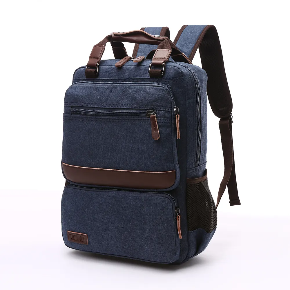 ZUOLUNDUO kaliteli deri çanta keten çantalar sırt çantası dizüstü okul öğrenci sırt çantası çanta