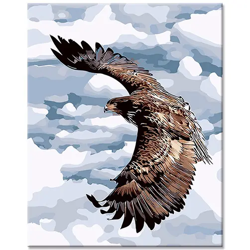 Animal Eagle Picture DIY Painting by Numbers Kits Colorful Artwork Canvas Paint Animals Oil Paint By Numbers