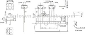 FOSEN 6*6*5mm 2 PIN <strong>Push</strong> <strong>Button</strong> <strong>Switch</strong> Microswitch Tact <strong>Switch</strong> Horizontal Type TS-1307 - Product Image 5