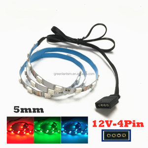 12V цветная (RGB) Светодиодная лента с usb-питанием ПК чехол для ноутбука 4pin название фон светодиодная осветительная полоса материнская плата RGB Header геймера шкаф лента синхронизации - Product Image 4