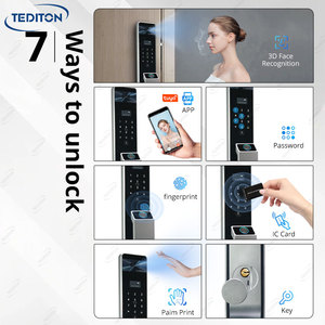 Tediton Tuya Smart Locks 3D riconoscimento del volto intelligente serratura della porta con la macchina fotografica di sicurezza delle impronte digitali completamente automatico serrature delle porte - Product Image 3