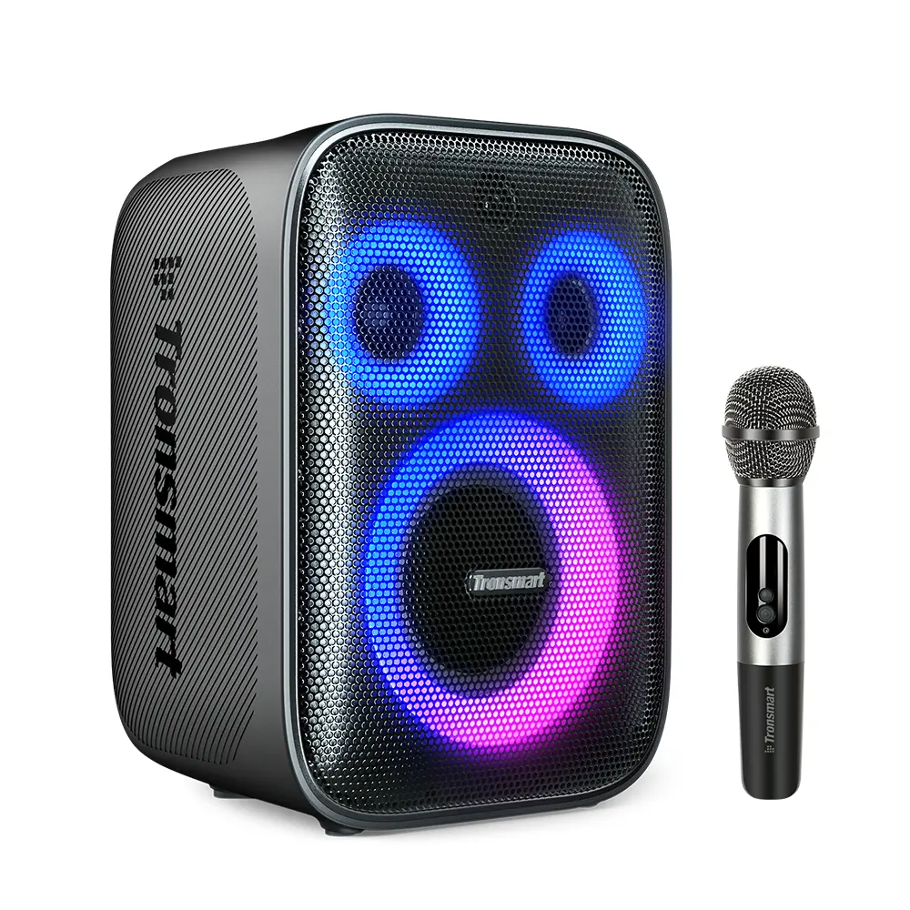 Tronsmart Halo 200 Bluetooth Speaker Rgb Stereo Draadloze Speakers 120W Karaoke Speaker Met Microfoon 15000Mah Kleurrijke Outdoor