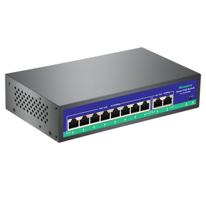 Conmutador POE de extensión de entrada y salida de CC 15V 250 W, 24/24, 8 + 2 puertos, 120 M, W - Product Image 1