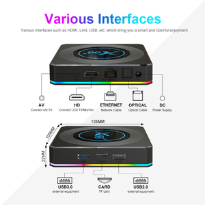 Sosyal medya reklam için akıllı Android 11 S905X4 medya oynatıcı X96 X4 TV kutusu ile HDR10 + 8K AV1 IR uzaktan Set Top Box - Product Image 5