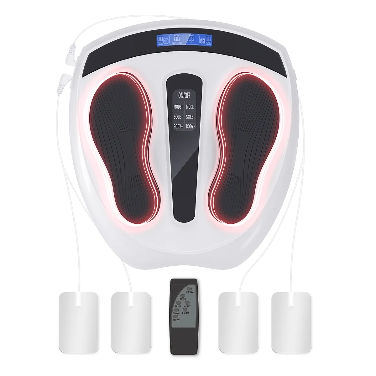Stimulateur de Circulation des pieds Stimulation électrique des muscles nerveux pour les pieds et les jambes Machine de massage des pieds à impulsions