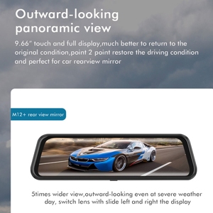 Dropshipping Anytek M12+ 9,66 Zoll großer Bildschirm Doppelrekorder Fahrrekorder 2K-Touchscreen Parkvideo Umkehrbilder - Product Image 3