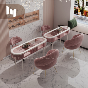 Mobilier de <span class=keywords><strong>salon</strong></span> de beauté Ensemble de bureau et chaise pour ongles Table moderne pour manucure Mobilier de <span class=keywords><strong>salon</strong></span> pour manucure Ensemble de tables et de chaises pour ongles en marbre - Product Image 3