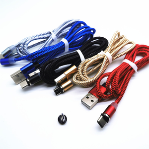 X314 1m2m3m Led manyetik 3 In1 şarj aleti kablosu yüksek kalite Android Usb 2.0 hızlı şarj naylon mikro Usb kablo telefon X şarj için - Product Image 6
