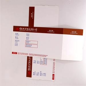 Flightticket havayolu şirketi rezervasyonu biniş kartı özel baskı kağıt güvenlik uçuşlar biletleri - Product Image 3