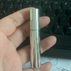 3ml <strong>5ml</strong> 10ml Wholesale Cylinder Electroplated Gold Silver Spray Atomizer Bottle Glass <strong>Perfume</strong> Bottle with Uv Plated Cap - Product Image 5