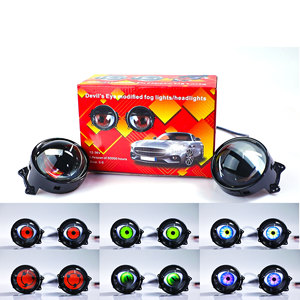 6 Pattern Mode Switching <strong>3</strong>-Inch Projector Demon Eyes <strong>LED</strong> Headlight for Cars Devil Eye with Remote Control New Condition - Product Image 2