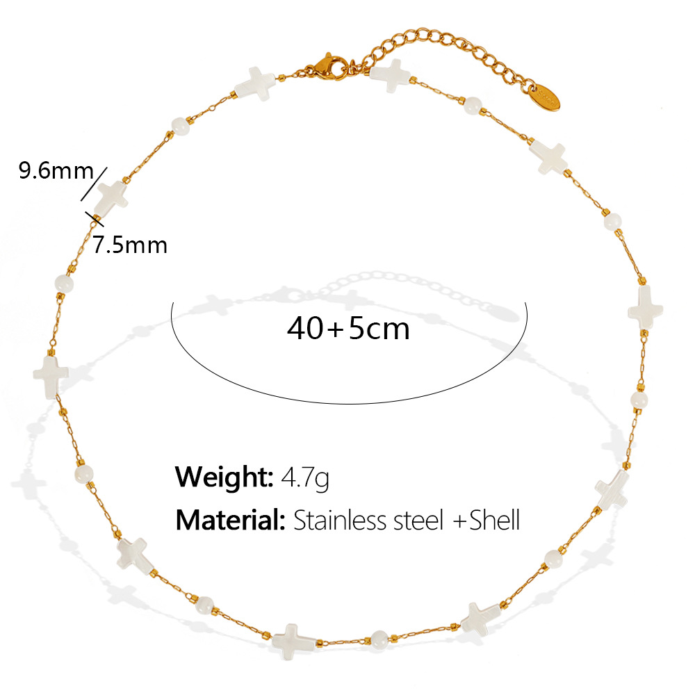 Pulsera XL238 de Concha Blanca y Oro