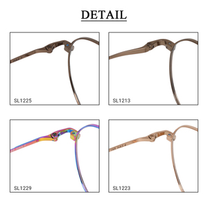Thanh Lịch Thời Trang Màu Sắc Rực Rỡ Những Ngôi Đền Mỏng Cổ Điển Retro Vòng Ultralight Kính Quang Học Phụ Nữ Kính - Product Image 6