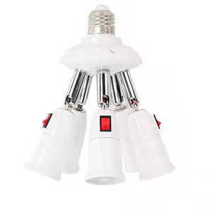 E27 to E27 Splitter 3 in 1/4 in 1/5 in 1 Lamp Holder <strong>With</strong> on off Switch 360 Degrees Adjustable <strong>Rotatable</strong> Light Converter <strong>Socket</strong> - Product Image 1