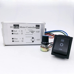 DC 9-60 V PWM Gleichstrommotor-Geschwindigkeitsregler stufenlos 12 V 24 V 60 V MAX 20 A Impulsbreitenmodulator Motorgeschwindigkeitsregler-Schalter brandneu - Product Image 2