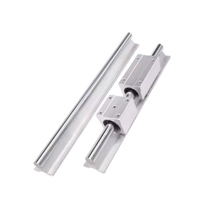 Riel de guía lineal 2 piezas SBR10 y 4x bloque de cojinete de carro cuadrado, Kit de riel de guía lineal de aleación de aluminio CNC Máquina automática - Product Image 3