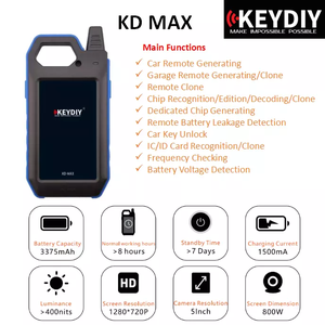 KEYDIY-herramienta de programación de llaves KD Max, dispositivo inteligente multifuncional profesional, sistema Android