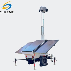 Автономная система видеонаблюдения на солнечных батареях 3*450 Вт, камера CCTV на выносной вышках, с поддержкой 4G SIM-карты, для установки на прицеп - Product Image 1