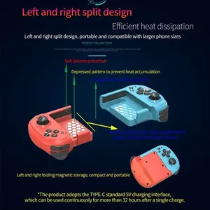 Sinistra destra Modulare senza fili Bluetooth Controller di gioco per i telefoni Android/IOS tipo-C giochi Joystick portatili Gamepads - Product Image 4