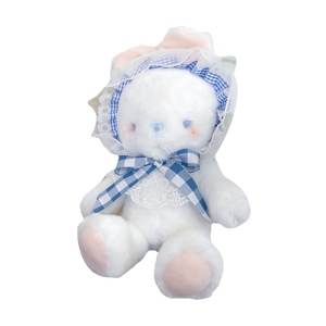 杭州オリジナルメーカー新しい日の出卸売ソフトぬいぐるみチェンナイロリータスカートウサギ人形装飾ボーダーハット付き
